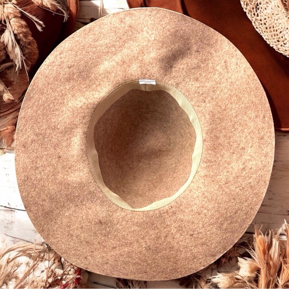 MERONA Brown Boho Festival Floppy Hat with Feather Band - Picture 4 of 7